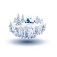 thumbnail image 2 of YUSDECOR 7x5ft Winter Cartoon Backdrop Frozen Tree House Land Picture Newborn Child Photo Studio Props Curtain Birthday Party Background, 2 of 3