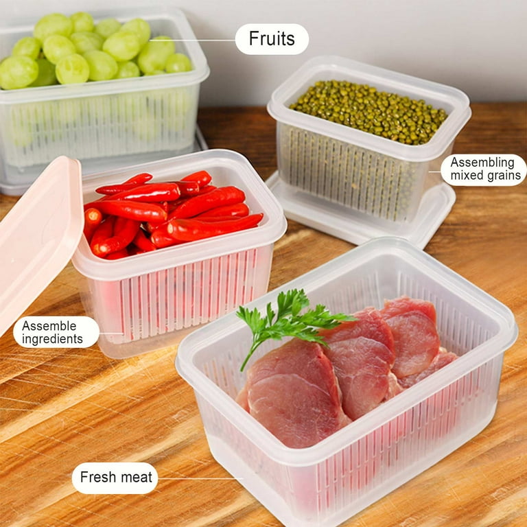 Kitchen Refrigerator Organizer Basket Container Sealed Storage Box