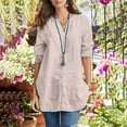 thumbnail image 2 of Womens Summer Outfits, Womens Shirts, Versatile Women's Longline Linen Shirt Cardigan for Everyday Wear Comfortable and Stylish Top for Any Occasion, 2 of 8