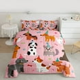 thumbnail image 2 of Homewish Kawaii Animal Dogs 3-Piece Full Size Comforter Sets for Boys Girls,Cute Pet Bedding Comforter Set,Happy Birthday Lightweight Bedding Sets,Breathable Home Decor,Reversible, 2 of 8