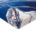 thumbnail image 2 of Ambesonne Navy Fitted Sheet, Boat Yacht Ocean Scenery, Full Size, Navy Blue and White, 2 of 3