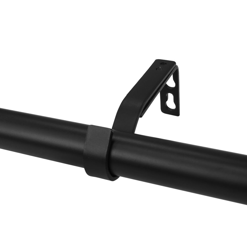 Lumi 1 in. Single Curtain Rod Bracket (4-Pack),Matte Black