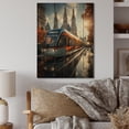 thumbnail image 2 of Designart "Vienna City Train in Daylight I" Italian Print on Natural Pine Wood, 2 of 5