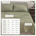 thumbnail image 3 of Cotton Heathered Melange Jersey Knit Bed Sheet Set (King, Heathered Olive), 3 of 7
