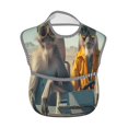 thumbnail image 2 of Susaid Desert Monkeys Drive Print Bibs for Babies Toddlers Adjustable Waterproof Free Soft Durable Bibs for eating with Large Pocket Food Catcher, 2 of 8