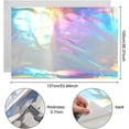 thumbnail image 2 of Holographic Leather Fabric 54x39inch Silver PU Leather Roll Laser Leather Fabric Soft Leather Fabric Suitable for Earring Making Handicraft DIY Crafts or Other, 2 of 7