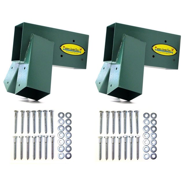 Eastern Jungle Gym Easy 1-2-3 A-Frame Swing Complete Set 2 Brackets with All Mounting Hardware