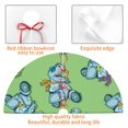thumbnail image 6 of Kll 30" Christmas Tree Skirt Motorcycle Riding Dinosaur Xmas Tree Skirts Mat For New Year Xmas Holiday Party Indoor Outdoor Home Decoration, 6 of 9