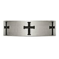 thumbnail image 4 of Bague Alliance pour Homme en Titane Croix 7 mm Brossée, 4 of 6
