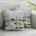 thumbnail image 3 of Orinice Horses Sleigh Winter Graphic Decorative Throw Pillow Cover for Home Couch Bed Sofa, High-Quality Christmas Winter Cushion Cover 1PC 20x20in, 3 of 5