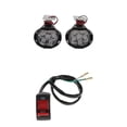 thumbnail image 1 of Paquete de 2 Faro de luz de motocicleta Sunnimix DC 9V-85V Blanco 6000K 6 LED, 1 of 8