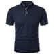 thumbnail image 1 of Camisas de Golf de los Hombres de Color Sólido 3 Botones Se Levantan Cuello, Manga Corta de Poliéster Transpirable para Oficina, Gimnasio Y Desgaste Callejero, 1 of 5
