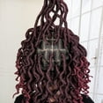 thumbnail image 5 of sedittyhair Braided Wigs Synthetic Full Lace Wig for Black Women 18 Inches Short Braid Braiding Hair Wig Knotless Box Short Braids Wigs Hand Made Lace Frontal Braided Wigs 1B/BUG Color, 5 of 8
