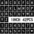 thumbnail image 1 of GHSDFBB 1 Inch Letter Stencils Symbol Numbers Craft Stencils, 42 Pcs Alphabet Stencils Letter Stencil Interlocking Stencil Kit Reusable Plastic Stencils Letters and Numbers Stencil Kit, 1 of 7