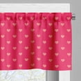 thumbnail image 5 of Ambesonne Hearts Valance & Curtain, Pastel Heart Spots Pattern, 55"x24", Dark Pink and Coral, 5 of 7