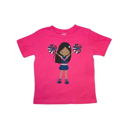 

Inktastic African American Girl Cheerleaders Blue Uniform Gift Toddler Toddler Girl T-Shirt