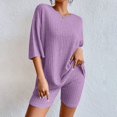 thumbnail image 6 of Bovxnpu Summer Casual Outfits For Women, 2 Piece Lounge Sets, Women's Summer Casual Comfortable Loose Version Crewneck Suit Two-Piece Set M, 6 of 8