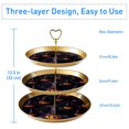 thumbnail image 3 of Halloween Witch Hat Elegant Plastic Discs Necklace Holder Stand with Iron Pillars - 32cm Height, 21cm/24cm/27cm Plates, 3 of 6