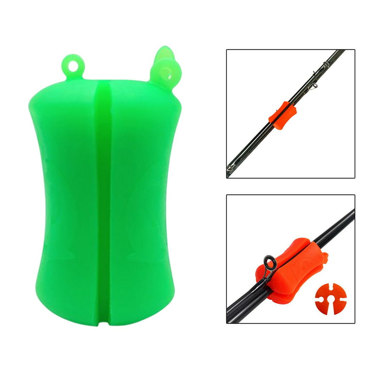 Silicone Fishing Rod Fixed Ball Portable Pole Clip Mini Fishing Tools (Rose  Red)