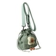 thumbnail image 4 of Bolso tipo cubo para mujer, bolso de hombro con correa ajustable desmontable, bolso cruzado Verde jinwen bolso tipo cubo con cordón, 4 of 8