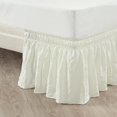 thumbnail image 1 of Falda de cama envolvente f醕il elástica con volantes fruncidos Marfil Individual Doble / Doble-XL / Completo Lush Decor 16T005505, 1 of 2