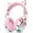 Cat Pink, variant on QearFun Kids Cat Ear Bluetooth Headphones, 60H Playtime, 3-Level 74/85/94dB Safe Volume Limit, Wireless Headset with Mic for Girls, Bluetooth 5.3, Foldable for School/Travel/Tablet - Pink