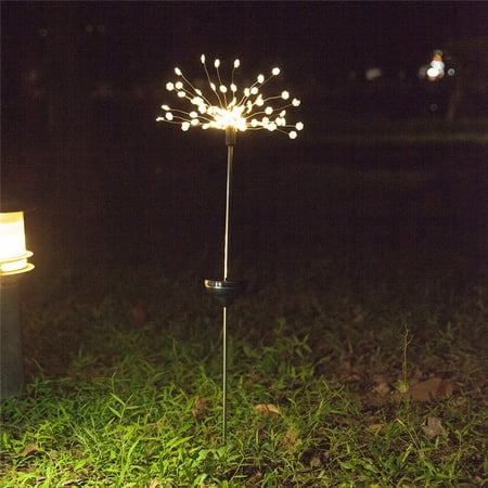 

2pcs 90 Solar LED Light Snowflake Dandelion Shape Grass Fireworks Lamp Outdoor Lawn Garden Lights Durable 2pcs Outdoor Lawn Garden 90 Solar LED Snowflake Dandelion Shape Fireworks Lamp Warm Light
