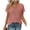 Coral Pink, variant on Women's V Neck T Shirts Short Sleeve Going Out Tops Casual Loose Fit Basic Tees Beach Clothes