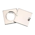 thumbnail image 4 of Square Peephole Cover Door Viewer Peephole Security Cap Kit Tape Install Brushed, 4 of 9