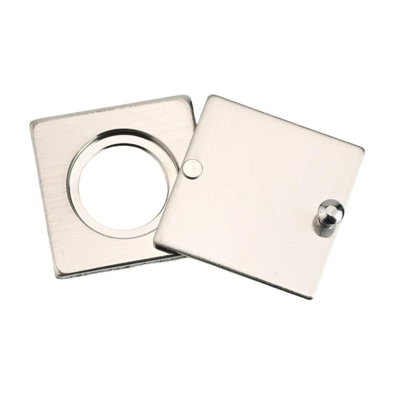 Square Peephole Cover Door Viewer Peephole Security Cap Kit Tape Install Brushed Smile Home