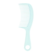 Unique Bargains 1 Pc Arc Round Hole Wide Tooth Comb for Curly Thin Hair Plastic Blue