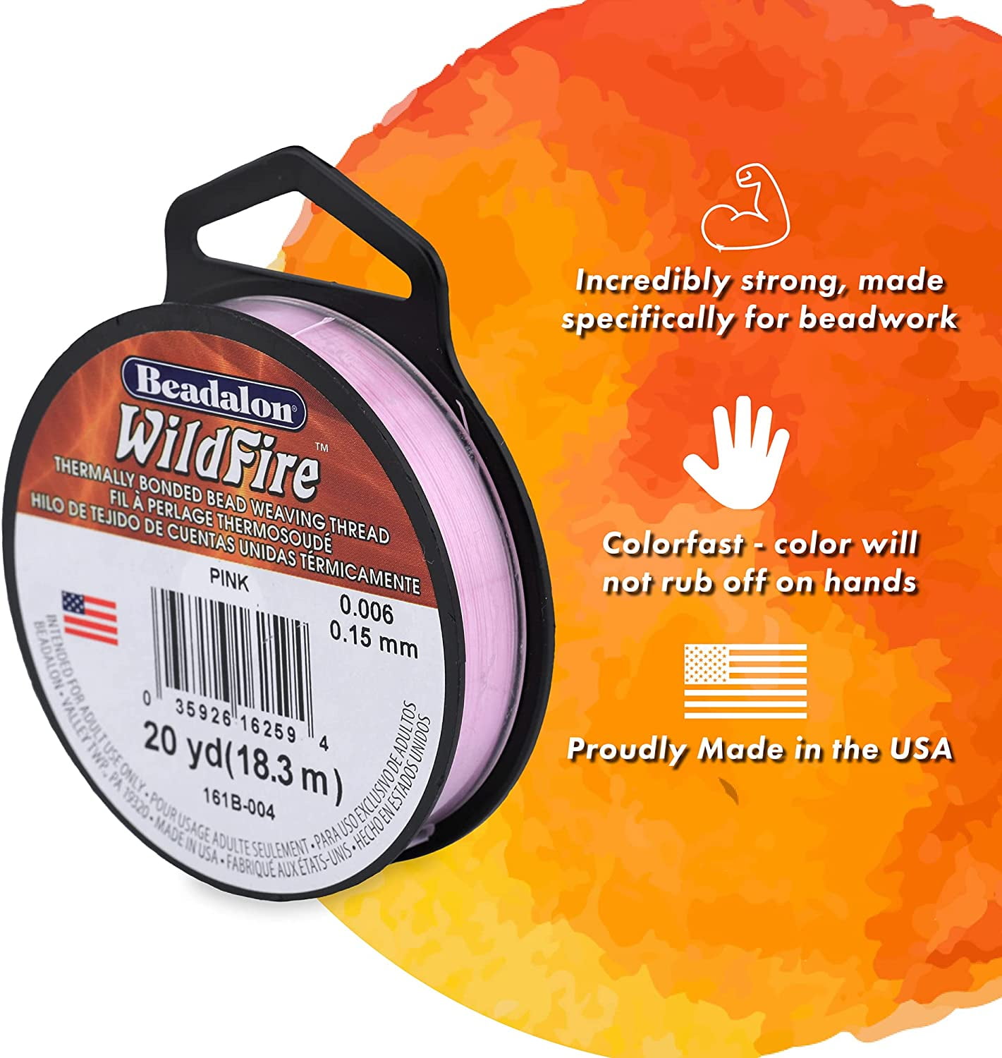 Beadalon WildFire Beading Thread - Grey, 0.008", 125 yds