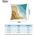 thumbnail image 3 of Spring Boho Throw Pillow Covers 18x18 Inch Set of 2 Blue and Teal Gray Summer Beach Decorative Pillows Cover Coastal Farmhouse Linen Outdoor Pillowcases for Home Couch Sofa Decorations, 3 of 6