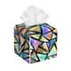 thumbnail image 1 of Balery Colored Glass Porta Pañuelos de Cuero con Estampado – Funda Moderna Cuadrada para Caja de Pañuelos, Dispensador 5x5x5'', 1 of 7