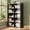 Black, variant on Cube Storage Organizer with Sliding Dustproof Curtain, 5-Tier DIY Freestanding Bookshelf & Closet Wardrobe, Translucent Cover Storage Cabinet for Bedroom, Living Room, Office,White