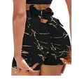 thumbnail image 2 of Yuemengxuan Women Summer Casual Shorts, Multicolor Print Lacing Sports Short Pants, 2 of 9