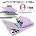 thumbnail image 4 of Dteck for Samsung Galaxy S21+ Plus Case with RFID Blocking Card Holder, Galaxy S21 Plus Crossbody Wallet Case Shockproof Purse PU Leather Protective Back Cover 6.6 Inch,Purple, 4 of 9