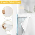thumbnail image 6 of Teal Blue Starfish Coastal No Hook Shower Curtain with Snap in Liner, Waterproof Fabric Shower Curtains, Nautical Coral Shell Ocean Summer Shower Curtain Set Top See Through for Bathroom 60"x72", 6 of 8
