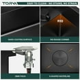 thumbnail image 6 of TORVA RV Kitchen Sink, 16 x 21 x 7 Inch Undermount Bar Sink 16 Gauge Stainless Steel Single Bowl Sink with Foldable Faucet Cutting Board, Dark Grey, 6 of 7
