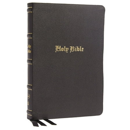 KJV Holy Bible: Large Print Thinline, Black Genuine Leather, Red Letter, Comfort Print (Thumb Indexed): King James Versi, (Hardcover)