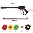 thumbnail image 5 of High Pressure Car Power Washer 4000PSI Spray Gun Wand Lance Nozzle Tips Hose Kit, 5 of 11