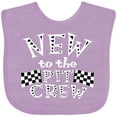 thumbnail image 3 of Inktastic New to the Pit Crew Racing Flags Boys or Girls Baby Bib, 3 of 4