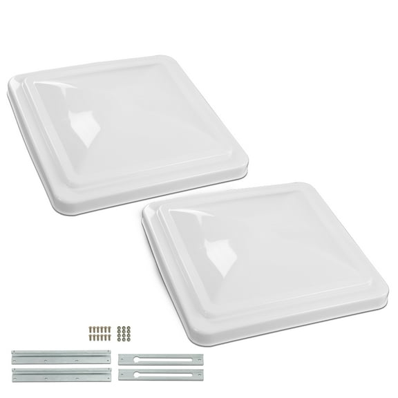 CROSSDESIGN 14" x 14" Replacement Roof Vent Cover Fit for Camper RV Trailer Ventline White