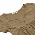 thumbnail image 6 of Douhoow Plus Size Summer Women Loose T-Shirt Short Sleeve Tops Solid Color Tee S-5XL, 6 of 7