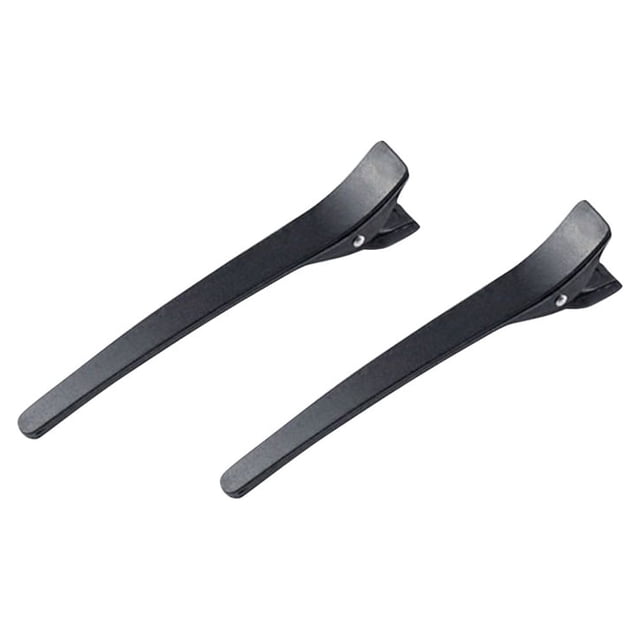 12 pinzas para el pelo con diseño de pico de pato negro esmerilado, accesorios para el cabello para mujeres y niñas (negro)