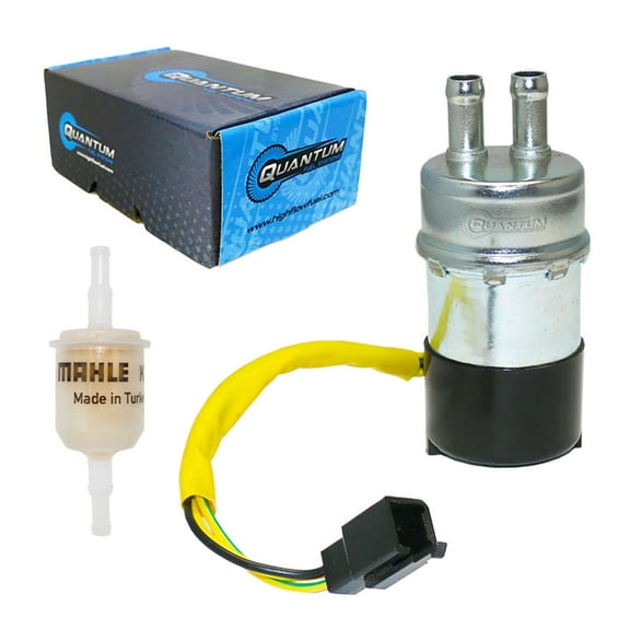 Quantum Electric Fuel Pump w/ Fuel Filter for Kawasaki Vulcan 1500 Classic (VN1500) Carbureted 1996-2004, Replaces 49040-1063