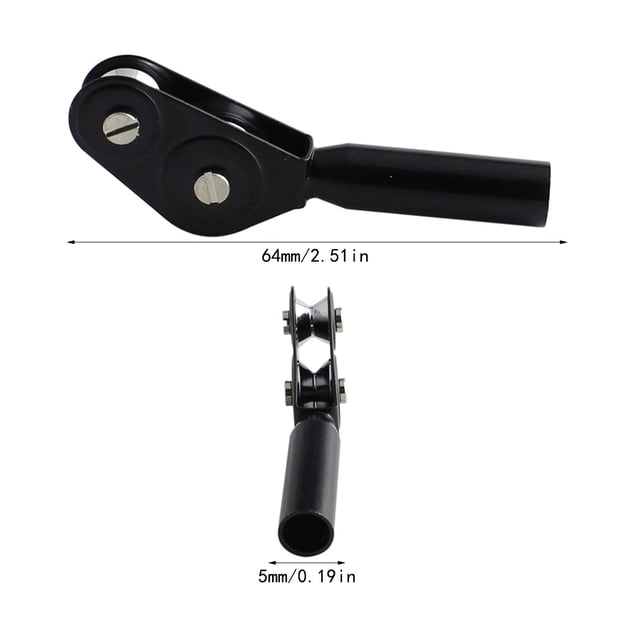 Accessoires de Roue de Poulie de Canne à Pêche Dispositif de Guidage de Fil Embouts de Guide à Double Rouleau Composant Modifié Accessoire de Matériel 5