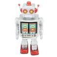 thumbnail image 1 of Robot De Juguete De Hojalata De Metal Para Caminar, Figuras Giratorias Eléctricas Con Rotacia De 360 ​​Grados, Modelo Para Colecció, Navidad, Fiesta, 1 of 7