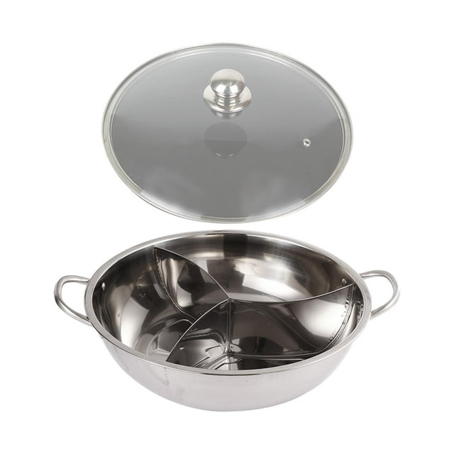 Shabu Shabu Divisor Hot Pot Mesa Tres Olla de Comida para Camping Hogar Cocina 312 cm Macarena Ollas Calientes Divididas