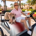 thumbnail image 3 of Golf Cart Seat Covers for 2 Seater,Red Grey White Microfiber Cart Seat Towel Blanket,Farmhouse Ombre Color Modern Simple Absorbent Breathable Non Slip Bench Seats Protector for Golf Course 51"x31", 3 of 9